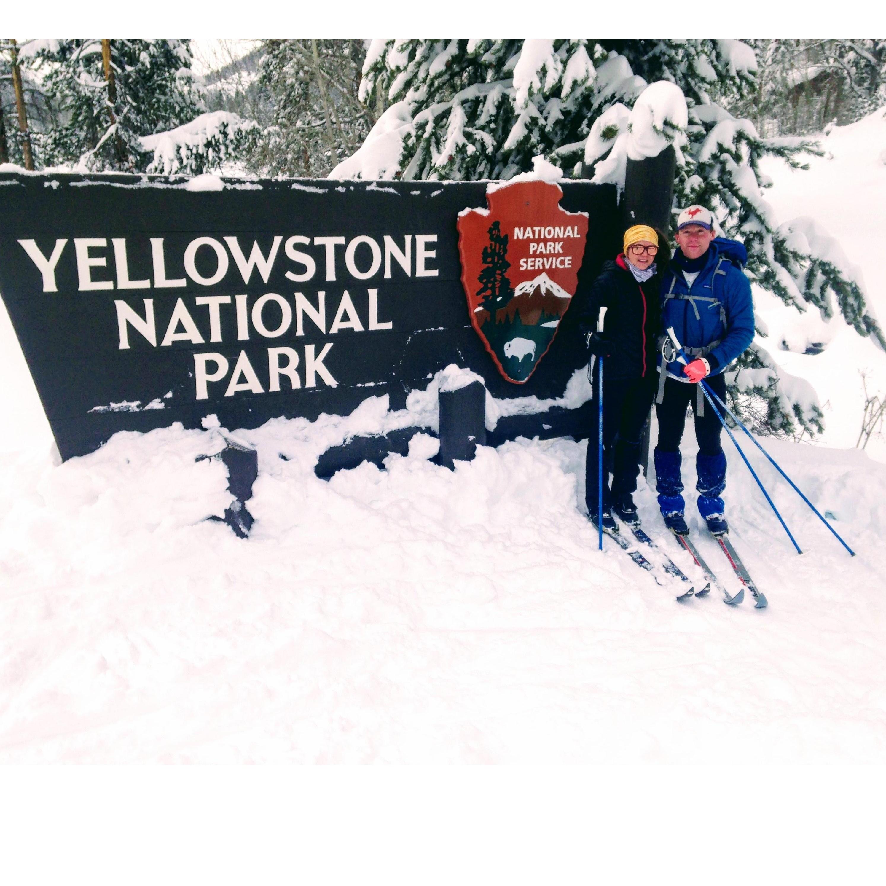 Skiing into Yellowstone - BRRRR!