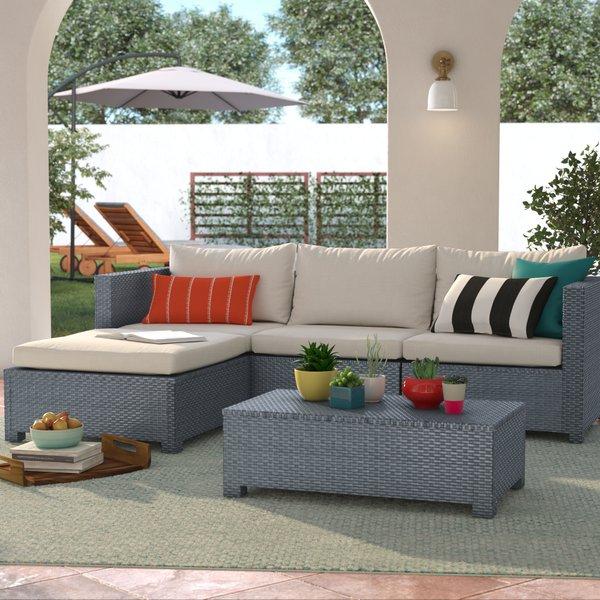 Lachesis 5 Piece Sectional Seating Group with Cushions