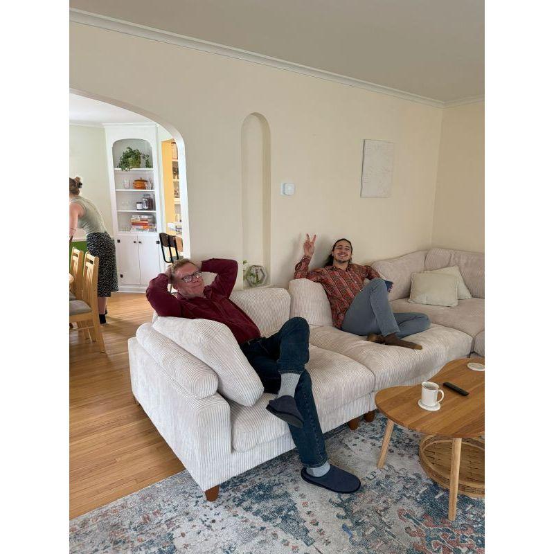 Paul and Maddie's Dad relaxing before Thanksgiving dinner
