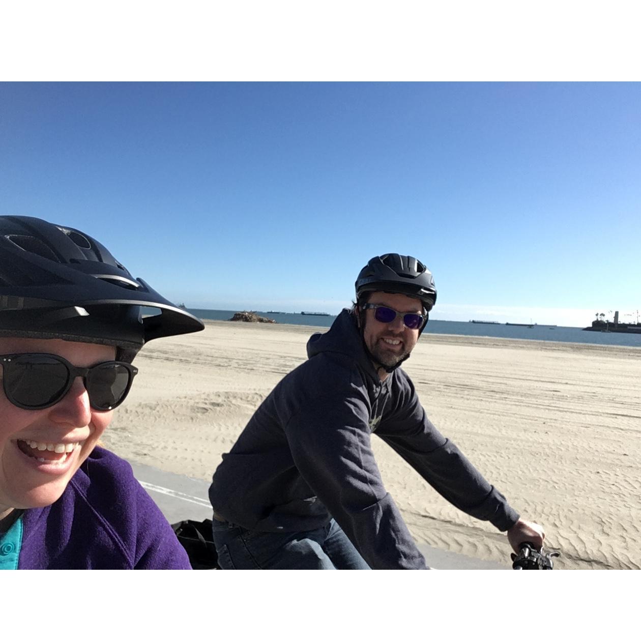 On the bike path where we live in Long Beach