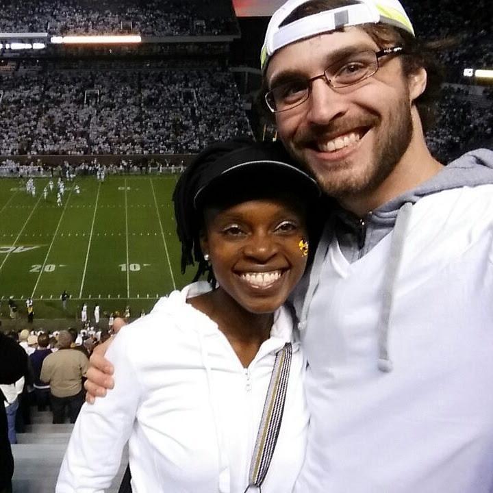 ...at one of our many GT football games together! This day was especially fun because we won and we would have rushed the field.......but Irene was super shy....I hope Chris forgives her for that...