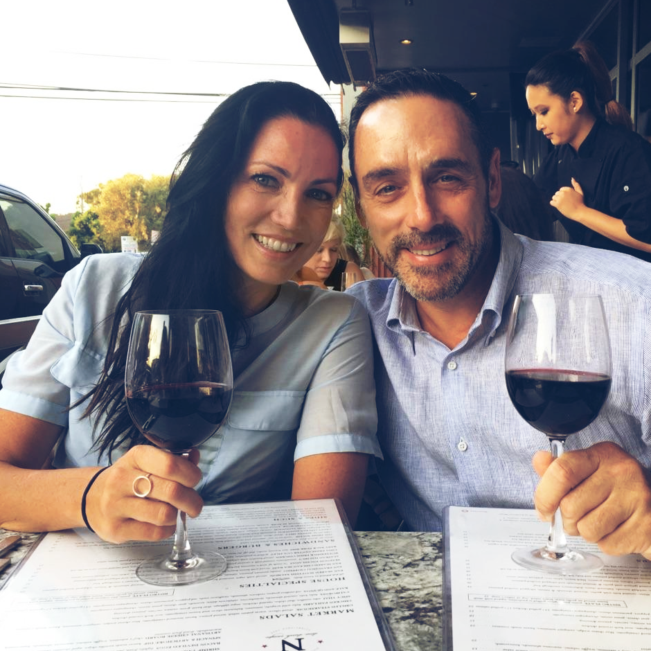 My first dinner with Randy's wonderful daughters