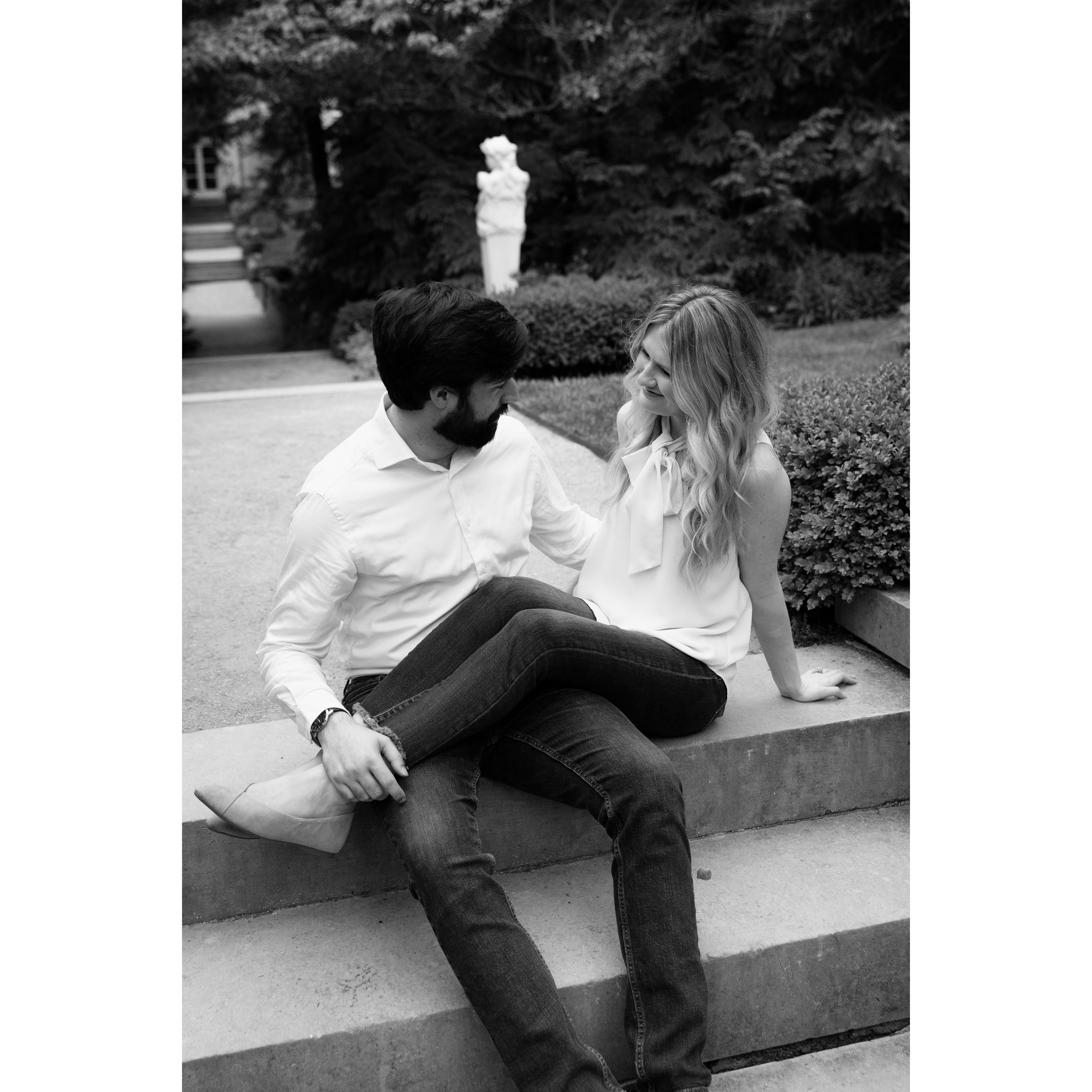 Our engagement photos at Newfields