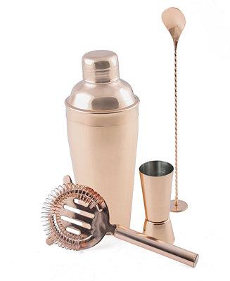 Thirstystone Copper Stainless Steel Shaker & Tool Set