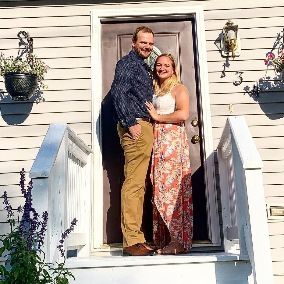 Where we got engaged in front of our new home, celebrating our 4th anniversary together.
