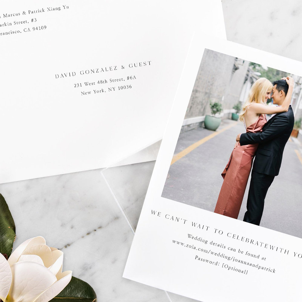 Sivas Portrait | Black | Zola Wedding Invitations