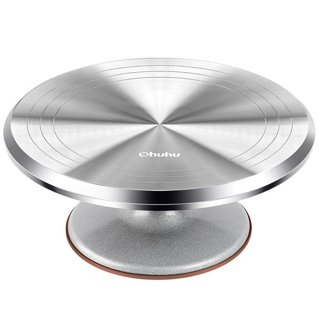 Ohuhu Cake Stand, Aluminium 12''Cake Turntable Decorating Bakery Supplies - BPA-Free Frosting Spinner Rotating Revolving Lazy Susan Christmas Gifts