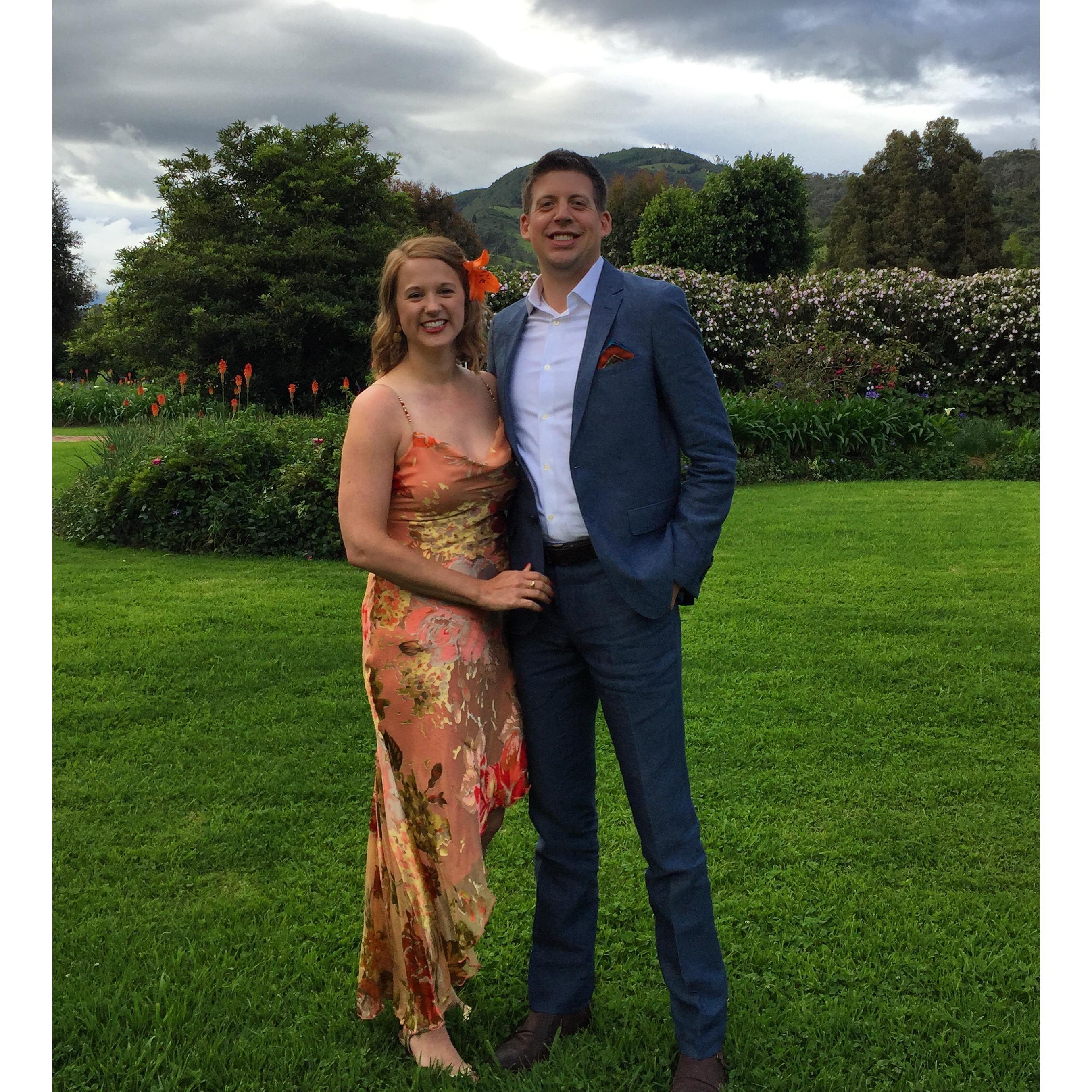 A picturesque setting in the outskirts of Bogota, Colombia for their friends Cata and Brian's wedding.