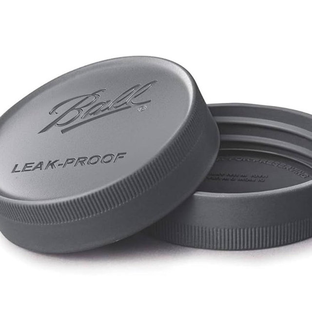 Ball Leak-Proof Plastic Lids for Glass Mason Jars, Used for Canning, Pickling, Juice, Jam, Jelly (Regular, 6 Count (Pack of 1))