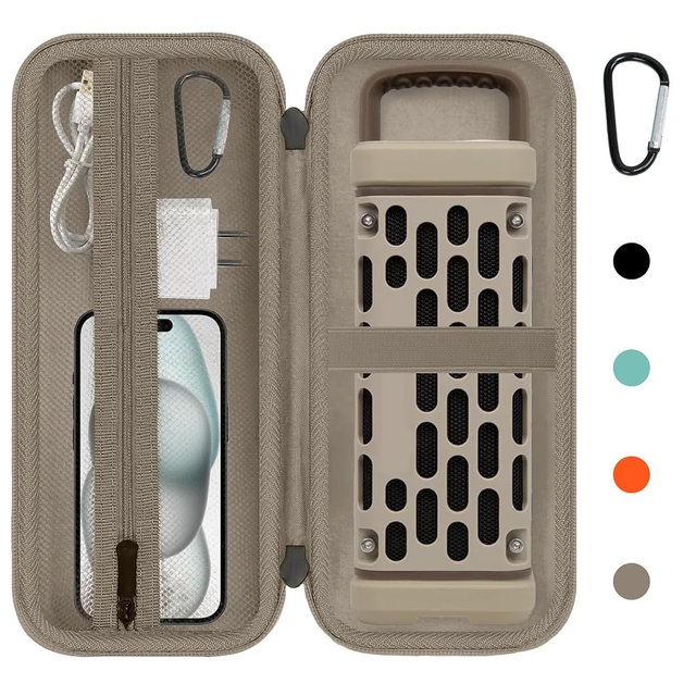 Protective Travel Case for Turtlebox Ranger Portable Bluetooth Speaker, Tan | Shockproof Carrying Case, Custom Fit For Turtlebox Ranger Portable Bluetooth Speaker,Protective Storage Shell For Outdoor Use
