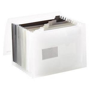 Grey 13-Pocket Accordion Letter File