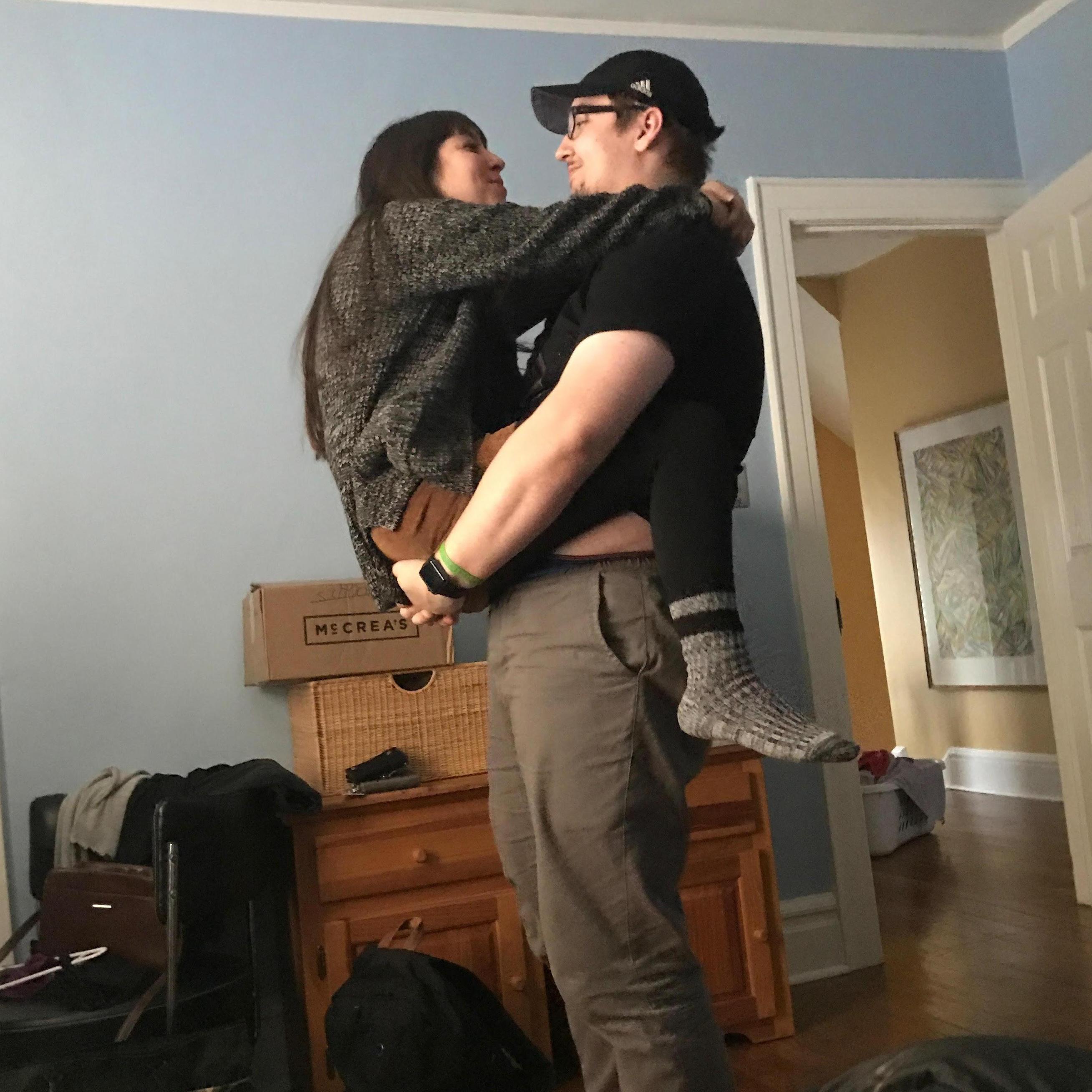 In Maria's childhood bedroom, December 2017.