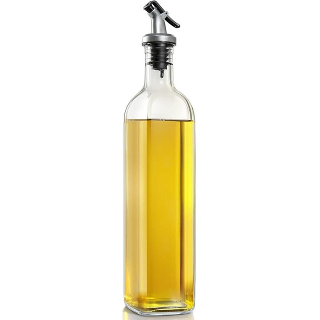 GMISUN Oil Dispenser for Kitchen, Olive Oil Dispenser Bottle, Cooking Oil Dispenser Bottle, Oil and Vinegar Dispenser Set 1Pack, Glass Oil Container Cruet-Oil Pourer Spout