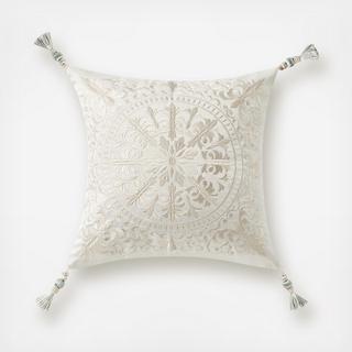 Daphne Embroidered Square Pillow