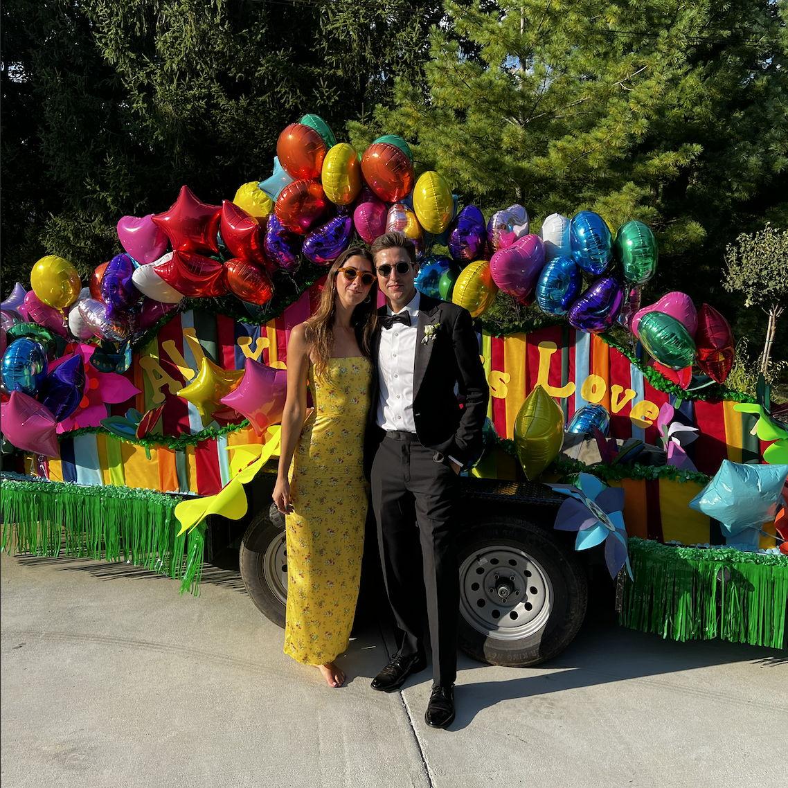 Alex & Elise's wedding parade!