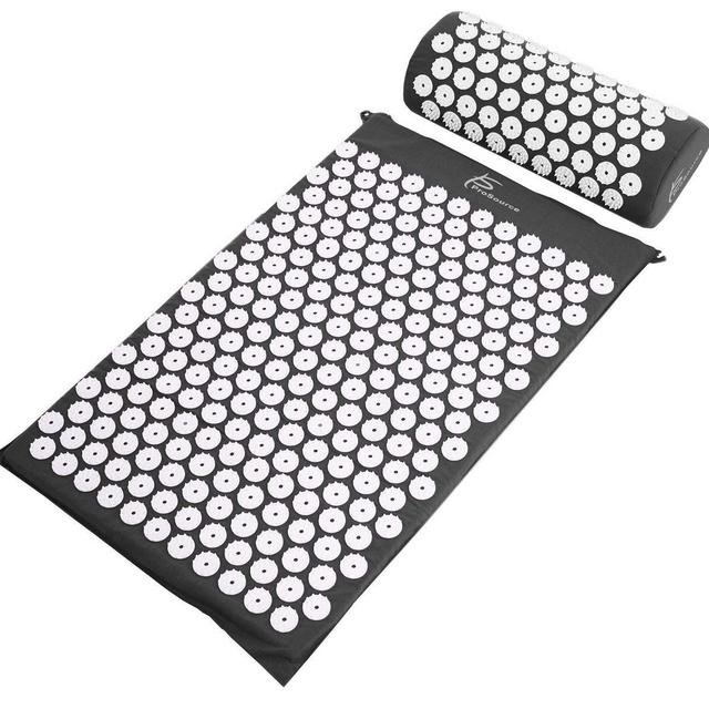 ProSource Acupressure Mat and Pillow Set for Back/Neck Pain Relief and Muscle Relaxation