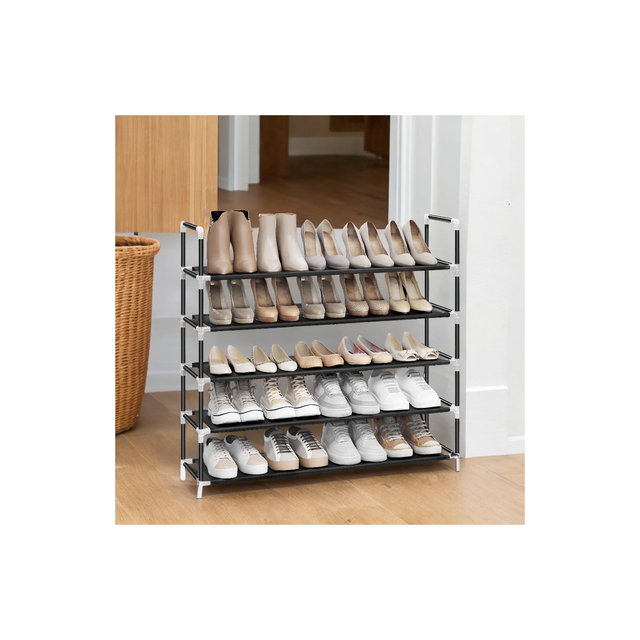 5-Tier Shoe Rack: Modern Design, Space-Saving, Easy Assembly - Perfect for Hallway Closets