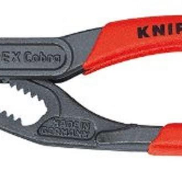 KNIPEX Tools - Cobra Water Pump Pliers (8701125), 5-Inch,Red and Silver
