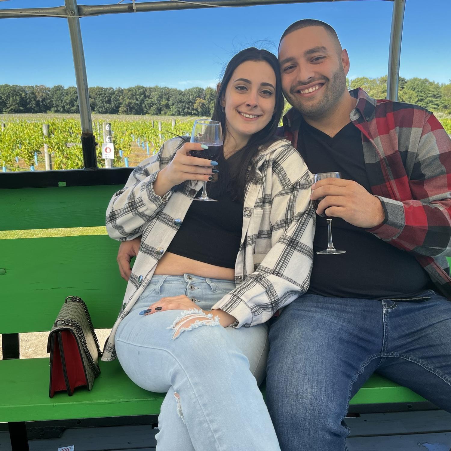 Our very first picture together at Laurita Winery