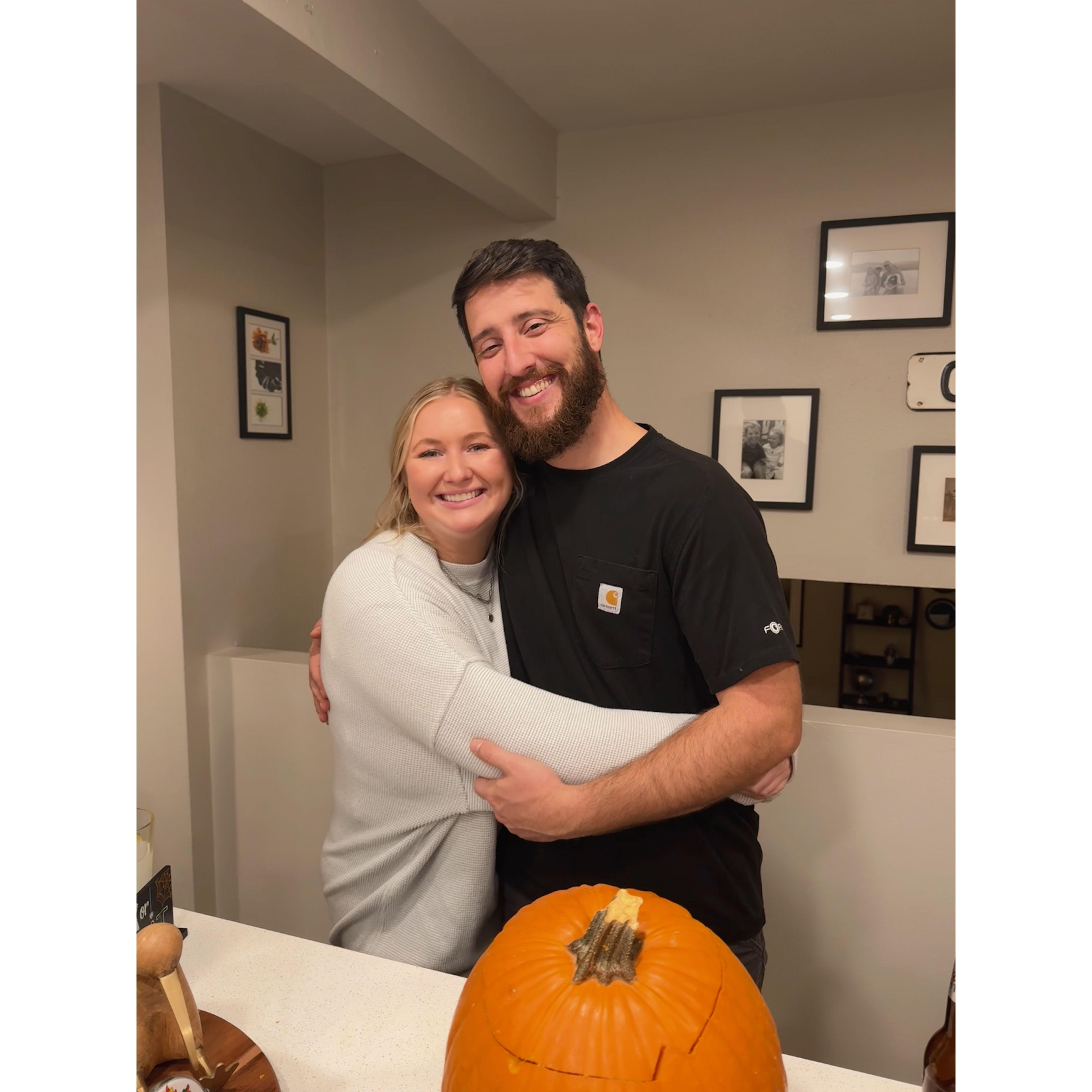 Pumpkin carving at the O'Rourkes!