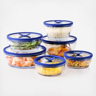 12-Piece Clear Glass Cookware & Storage Set