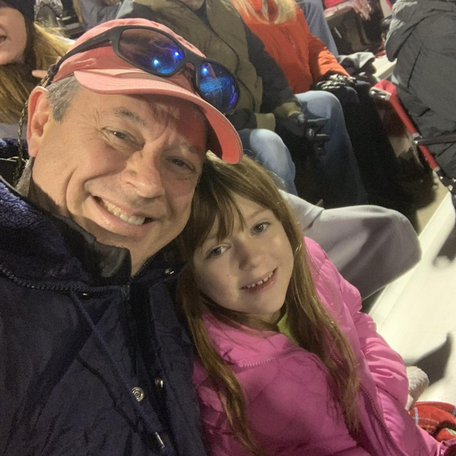 Daddy and daughter fall football date. 😊
