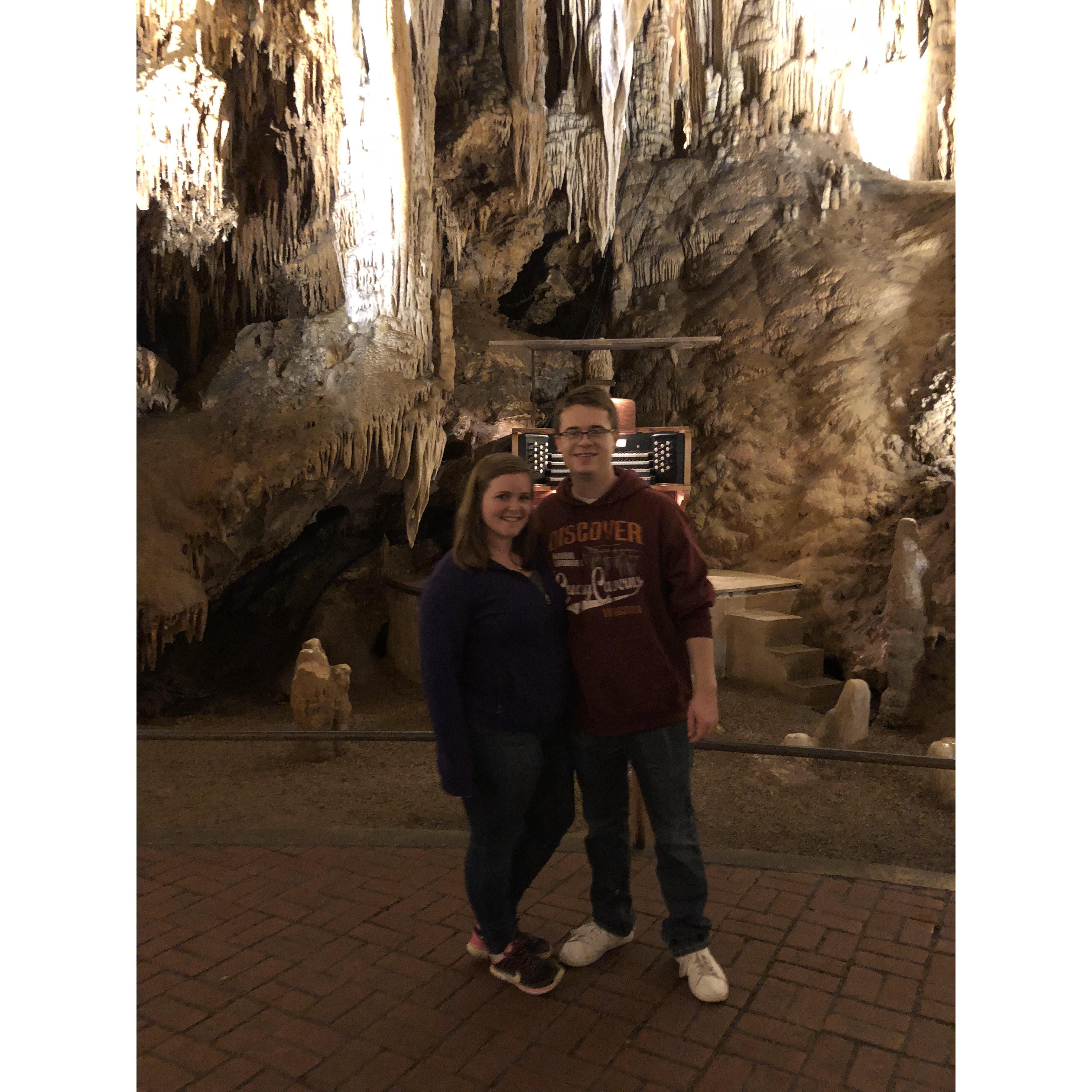 In the chapel room at Luray Caverns in Virginia.