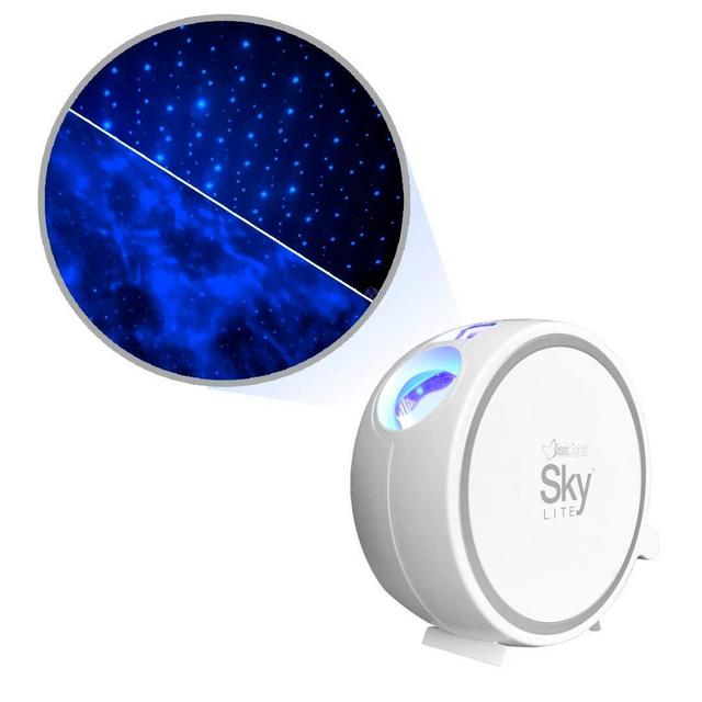 BlissLights Sky Lite Blue - Laser Projector w/LED Nebula Cloud for Game Rooms, Home Theatre, or Night Light Ambiance - Cobalt (Blue/Blue)