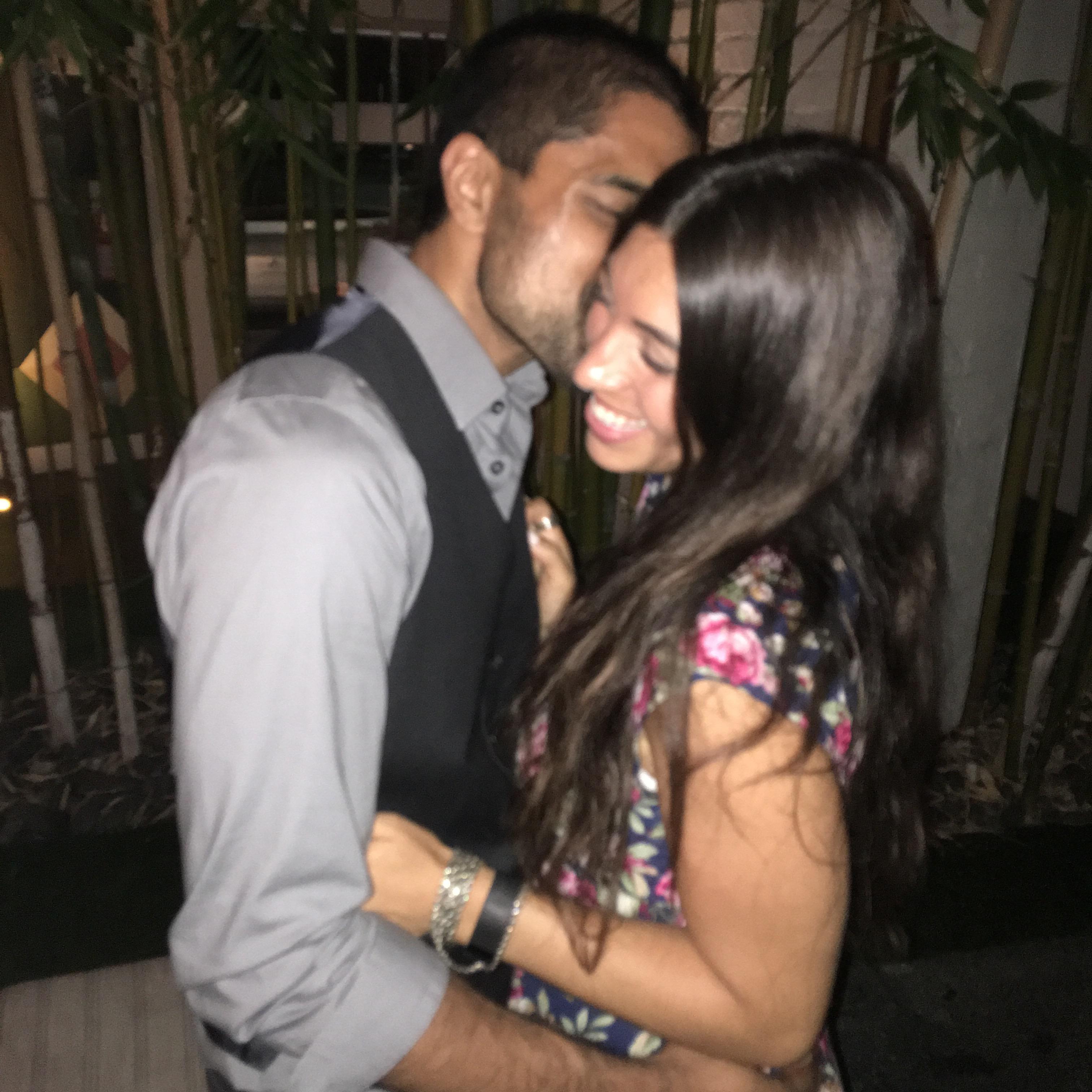 Being cute at Matt and Cezara's engagement
party