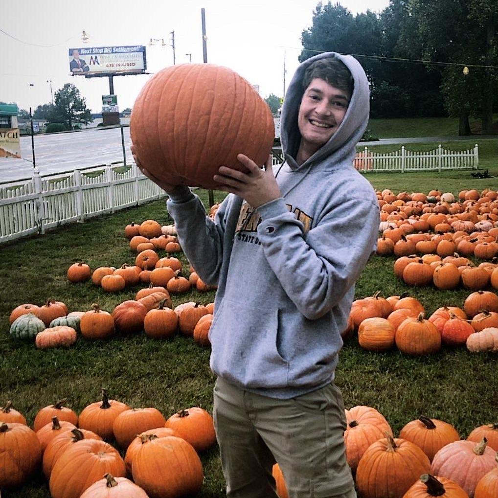 Picking out pumpkins to carve
