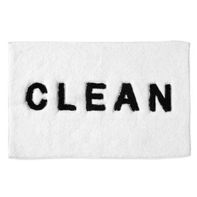 DKNY Chatter Bath Rug in White