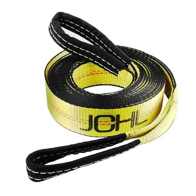 JCHL Recovery Tow Strap with Reinforced Loops 2inx20ft Heavy Duty 26,000lb Break Strength Vehicle Recovery Rope for for Car Truck Jeep ATV SUV Reinforced Loops, Protective Sleeves