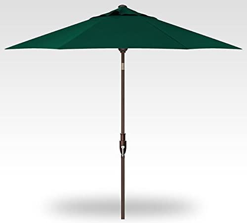 Treasure Garden 9-Foot (Model 970) Deluxe Auto-Glide-Tilt Market Umbrella with Bronze Frame and Obravia2 Fabric: Forest Green