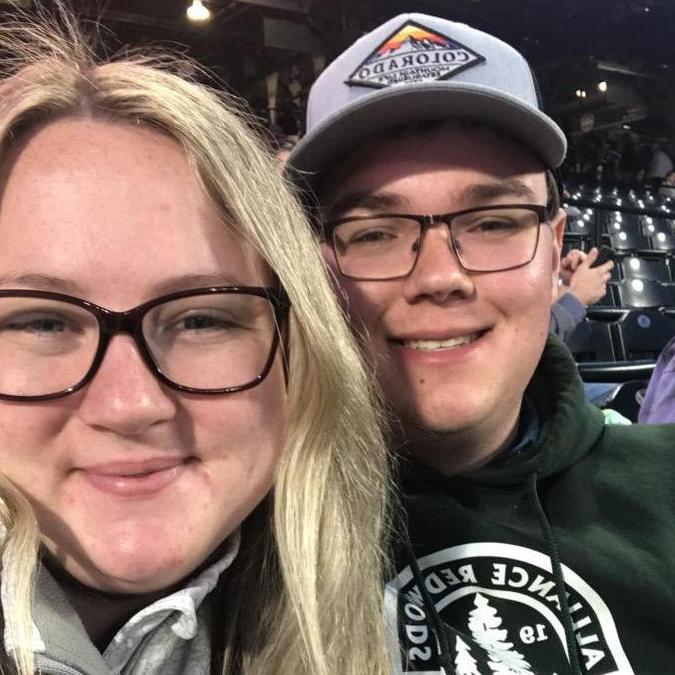 At our first Colorado Rockies Game! It was a wild ending when the Rockies won by stealing home!