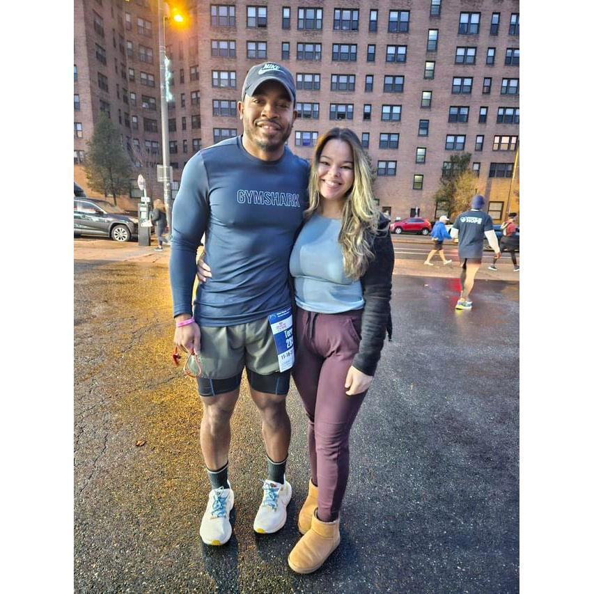 His first Half Marathon. I was so proud of how he trained. He twisted an ankle the week before and still showed up and made it in record time! Great job love!