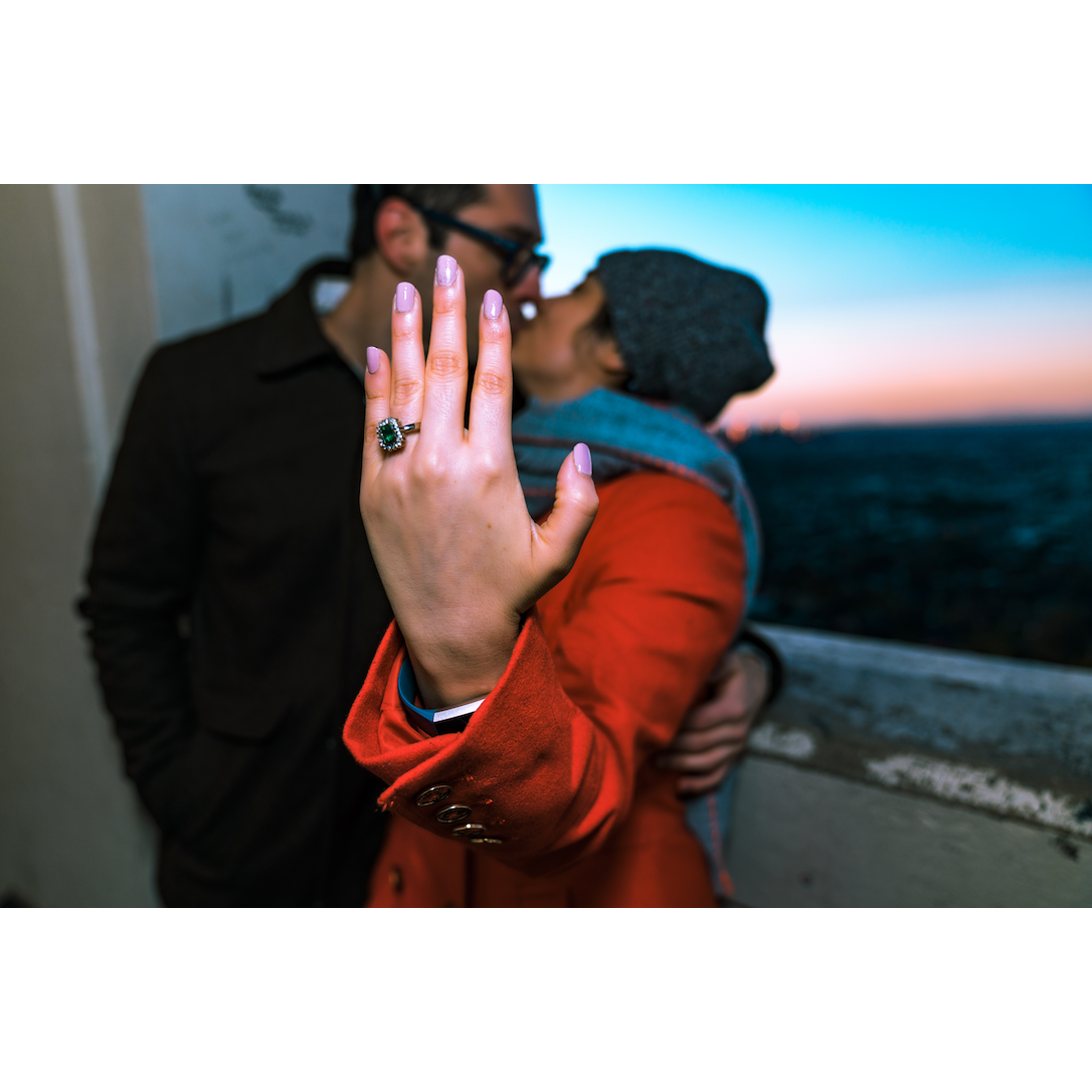 We got engaged at 1 of our favorite places in Los Angeles - Griffith Observatory,