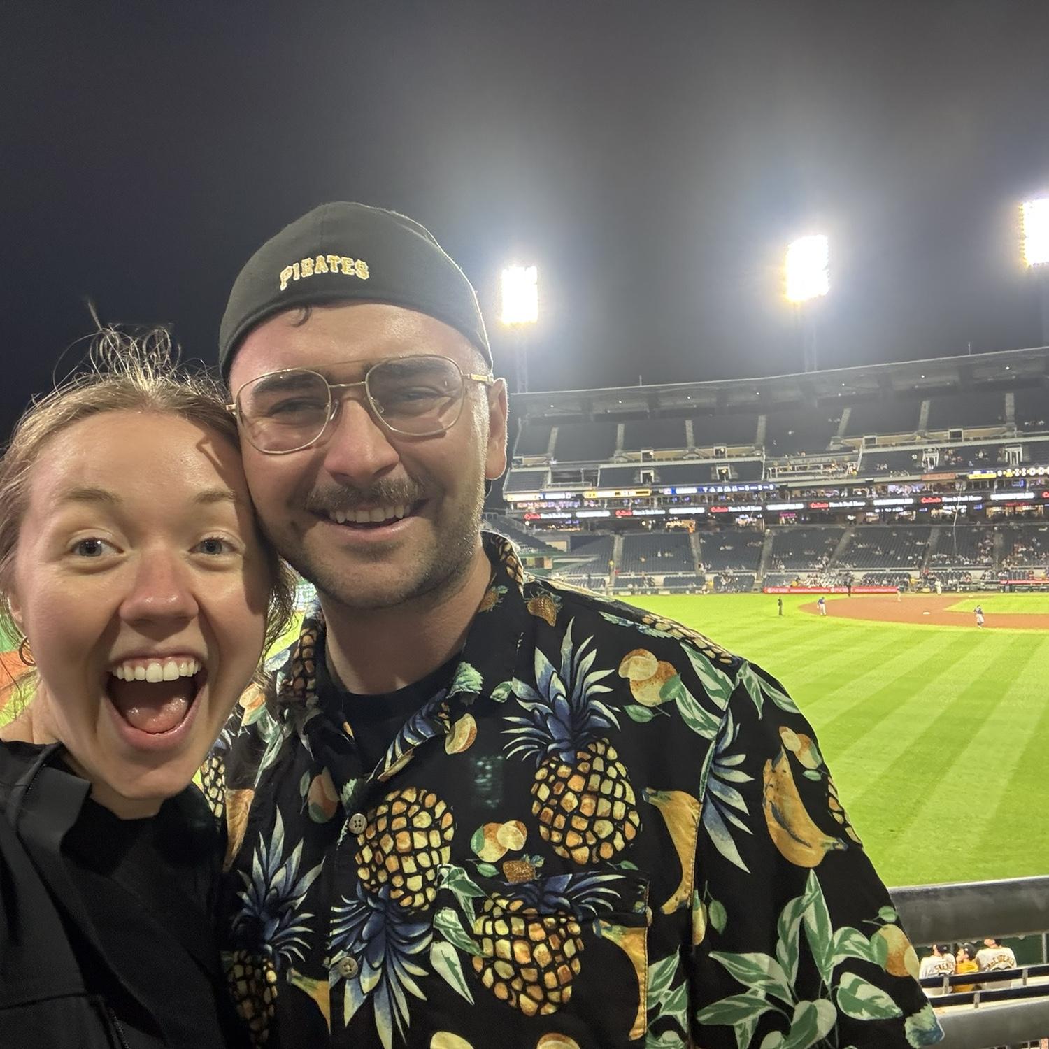 Wills first Pirate game and first baseball game together.