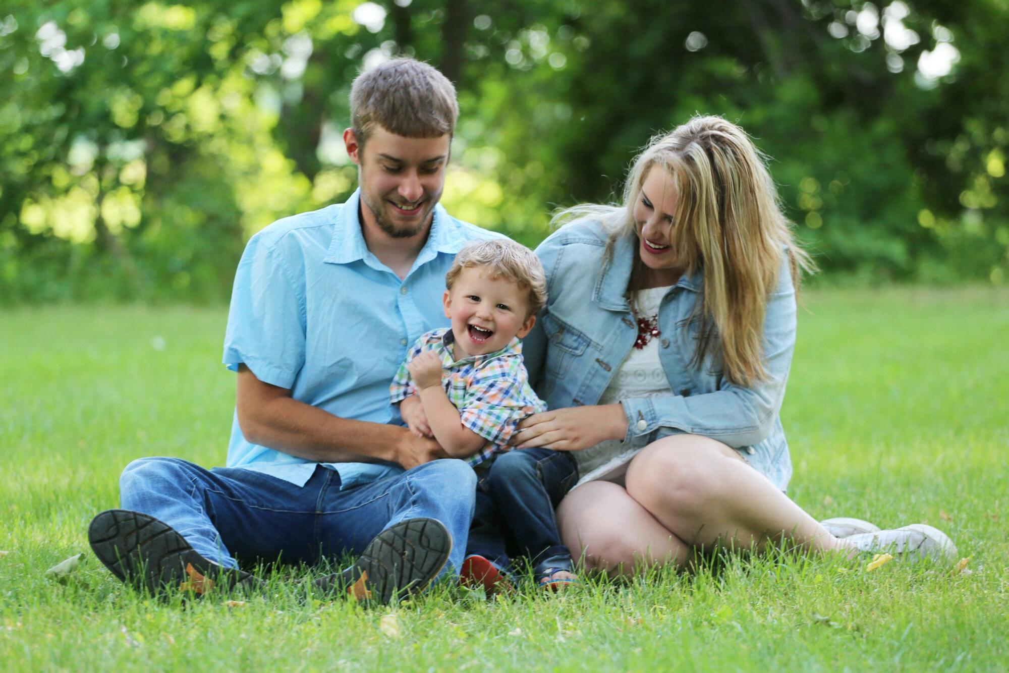 Our first family photos with Beau.