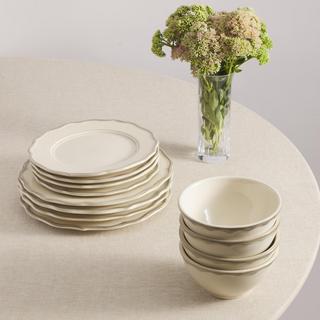 Sylvia 12-Piece Dinnerware Set with Cereal Bowl, Service for 4