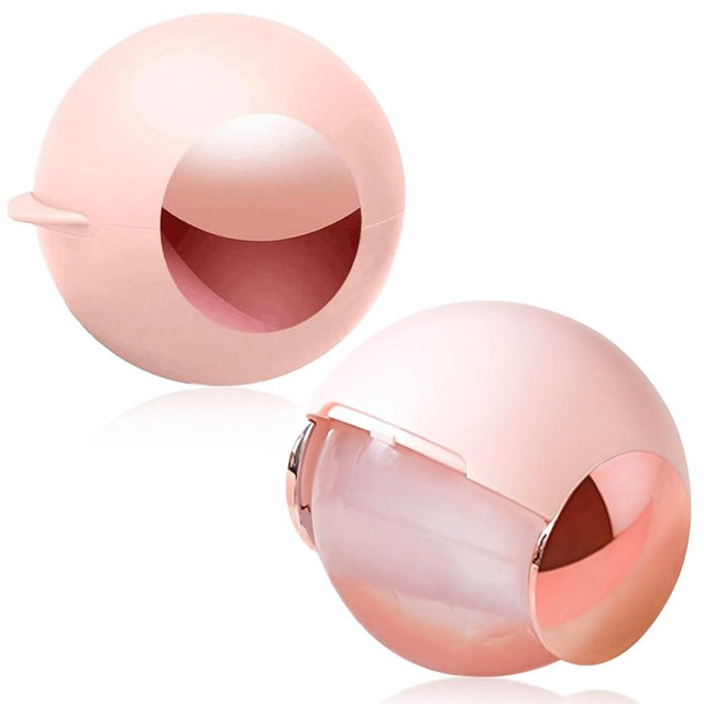 2 Pack Washable Reusable Gel Lint Roller Ball for Pet Hair, Portable Dog Cat Pet Hair Remover for Clothes, Sticky Cleaner, Dust Fuzz Fur for Travel Household (Pink)