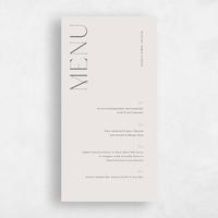 Beige Wedding Menu - Gothenburg