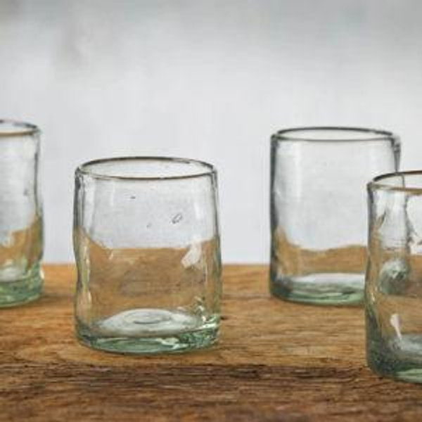 Organic Double Old-Fashioned Glasses (Set of 4)