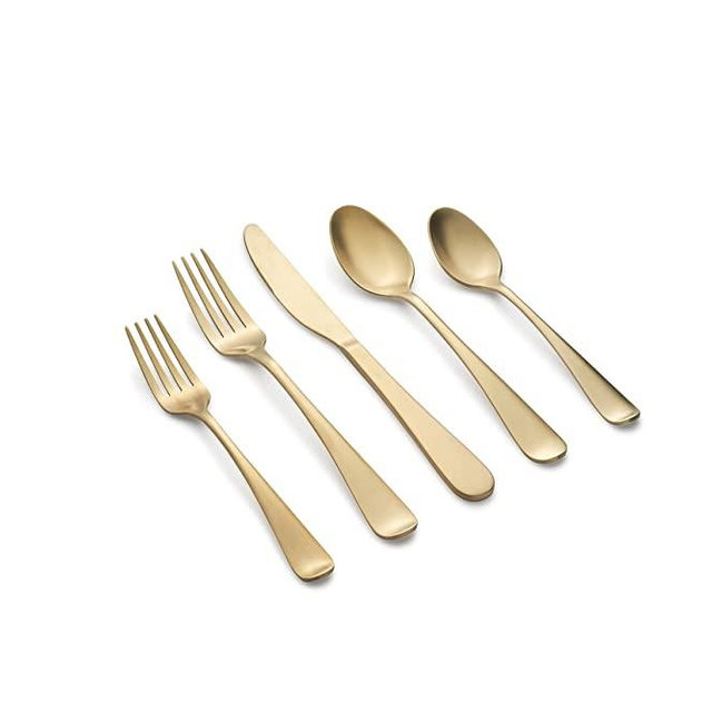 Cambridge Silversmiths Rhiannon Champagne Satin 20-Piece Flatware Set, Service for 4