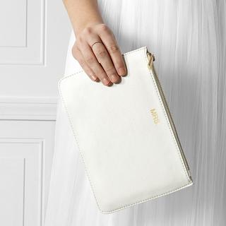 Mrs. Vegan Leather Clutch