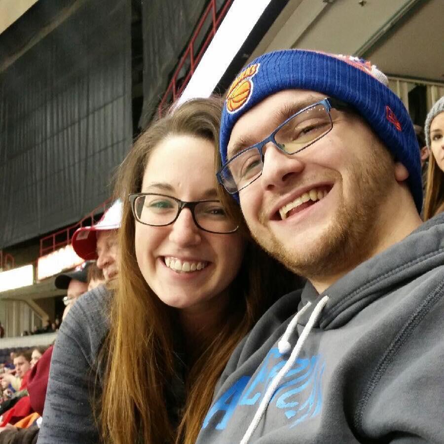 Nick's first hockey game.