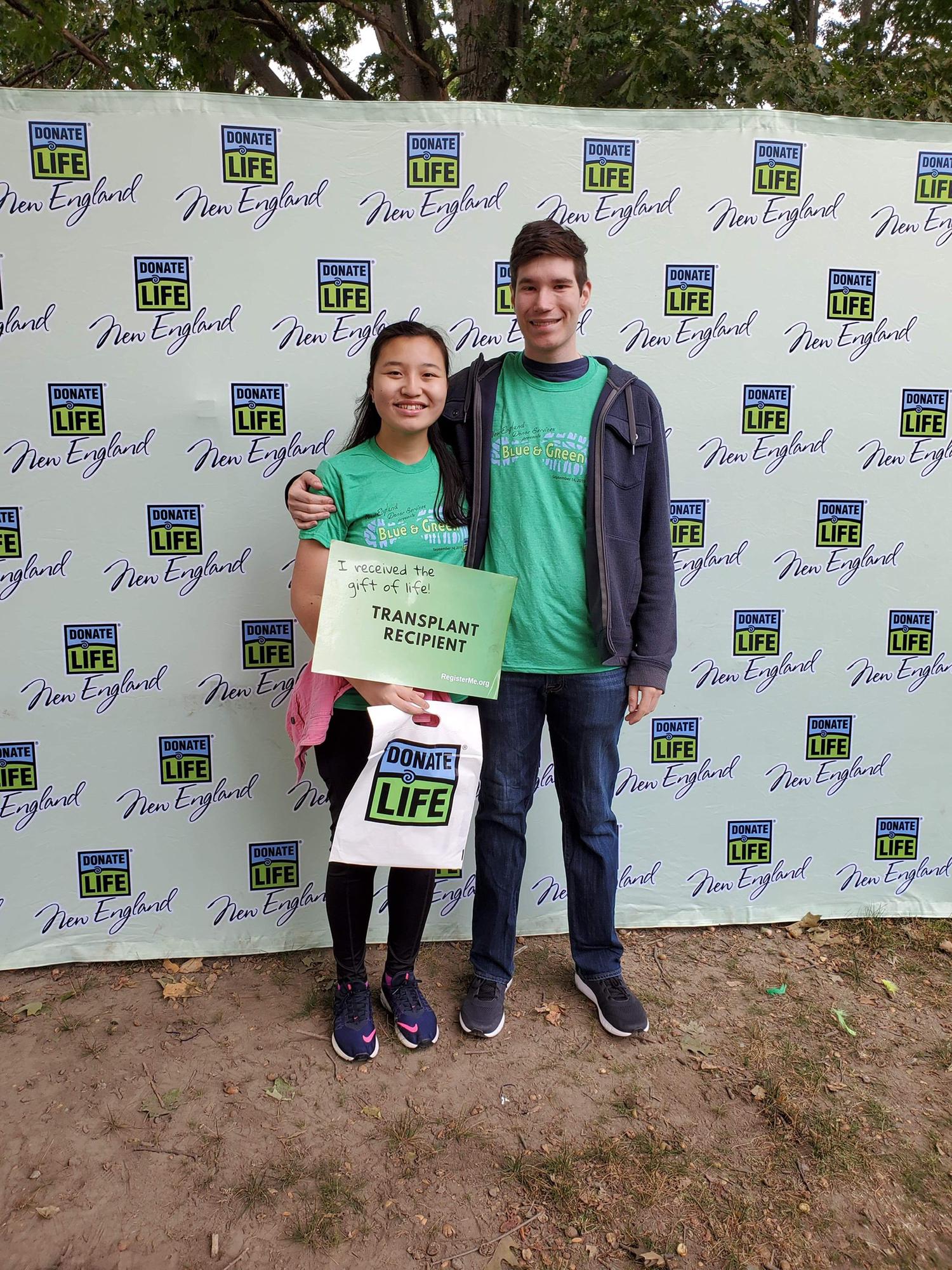 Photo taken at Boston Blue & Green Walk to promote organ donation awareness through Donate Life