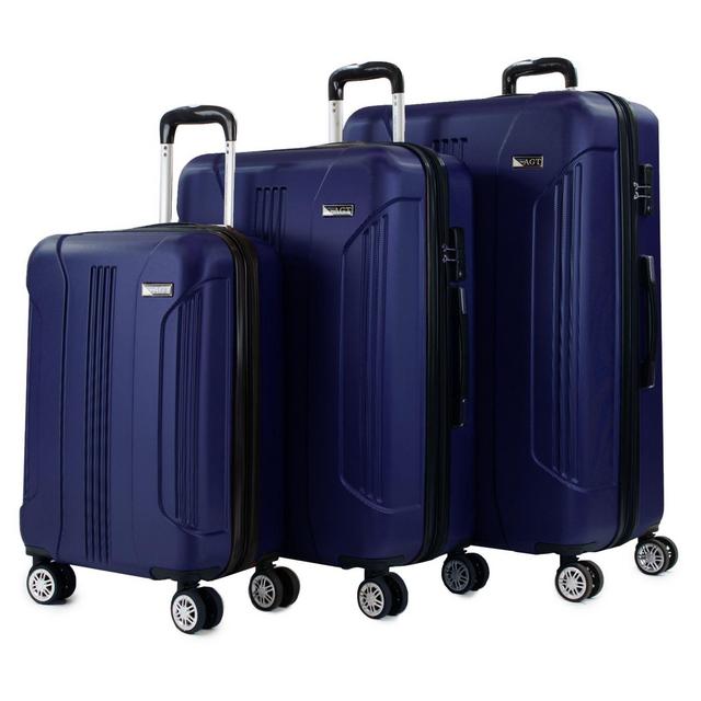 American Green Travel Denali 3-Piece Spinner Luggage Set in Navy