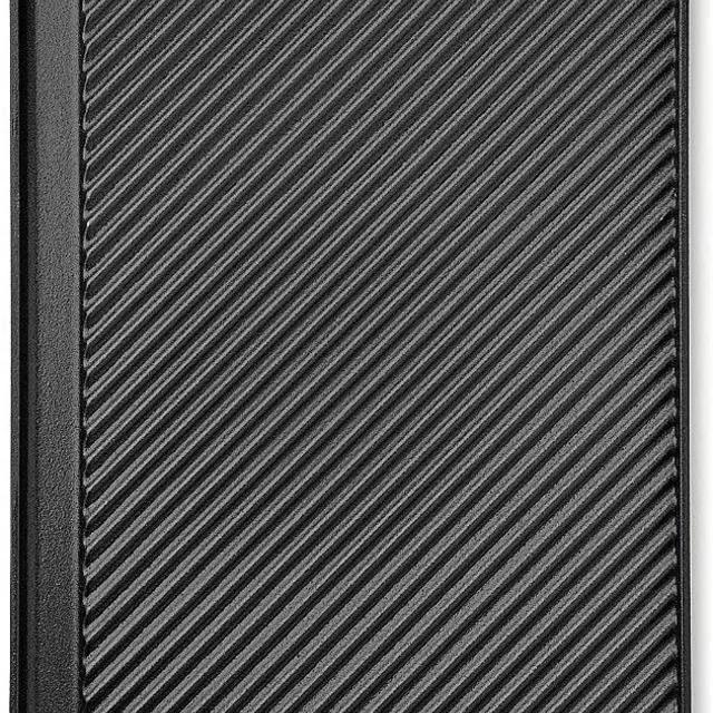 Le Creuset Enameled Cast Iron Giant Reversible Grill/Griddle, 10" x 18.5", Licorice