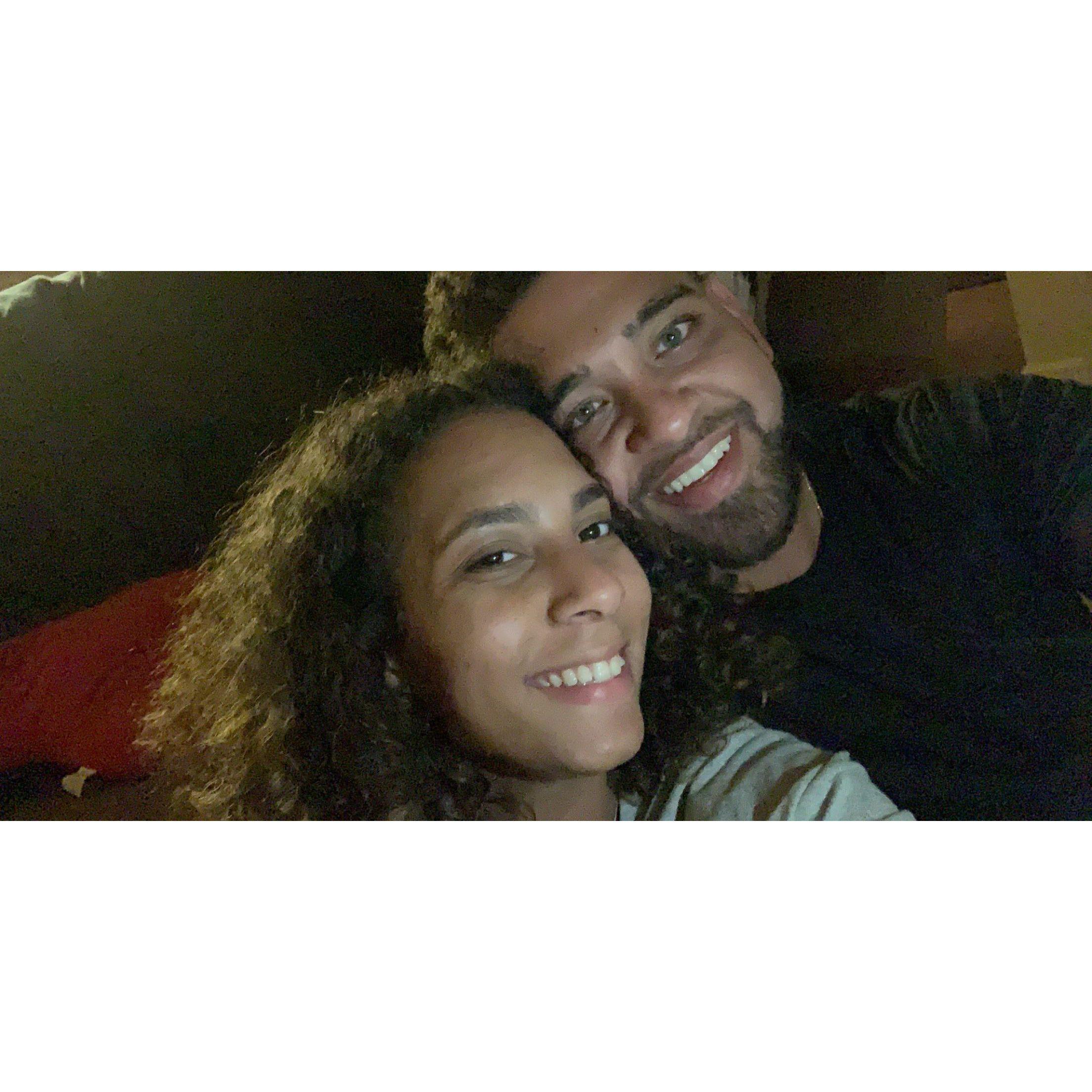 Our first "selfie", August 2019