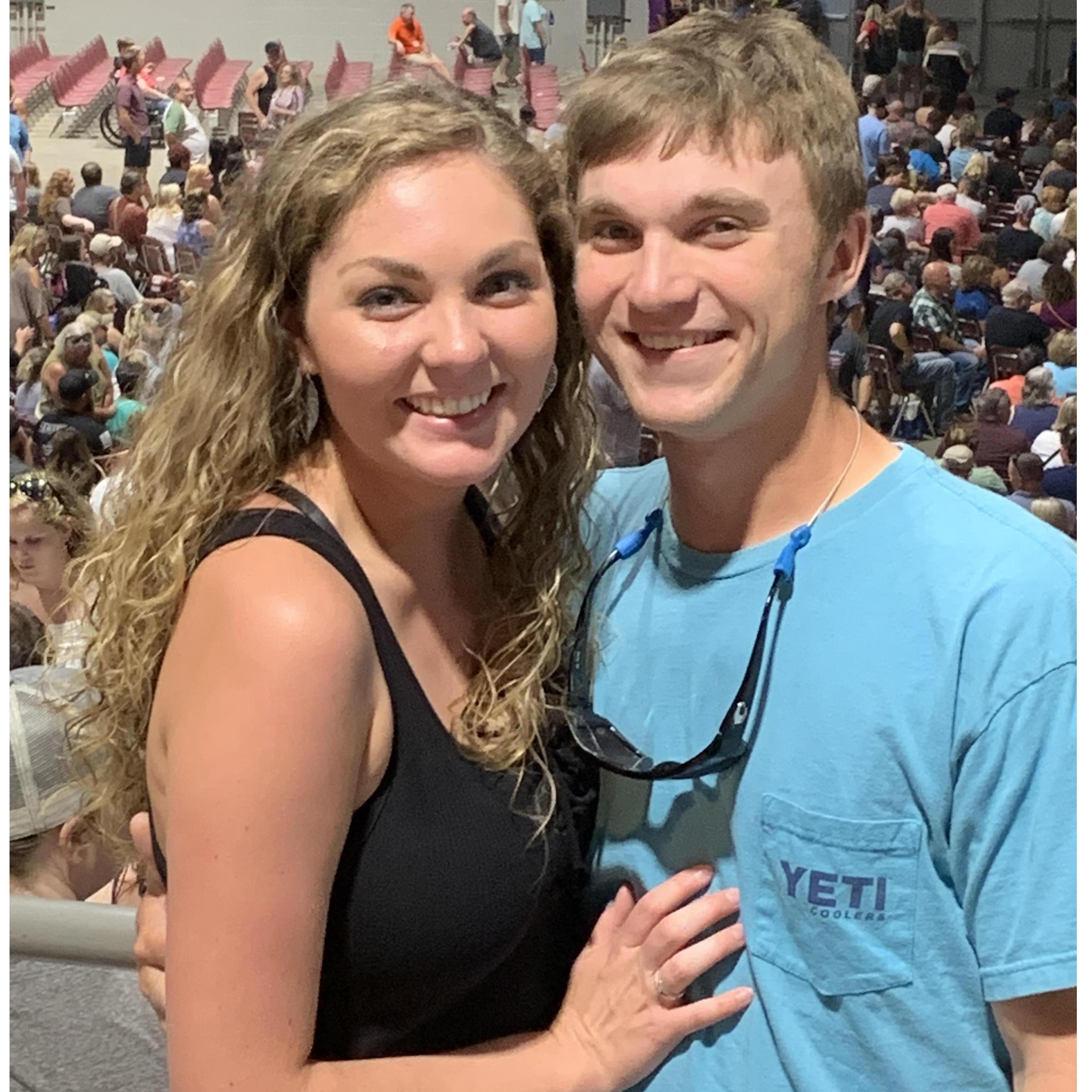 Their first concert together... Toby Keith, of course! -July 2019